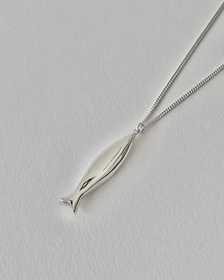 Fish Necklace on Silver Chain