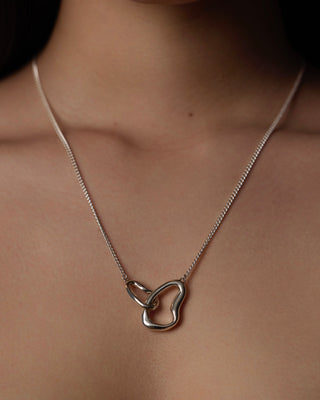 Large Connected Necklace Silver