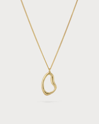 Large Abstract Necklace Gold