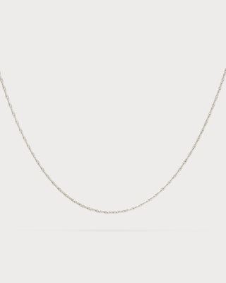 Intention Chain Slim Necklace Silver