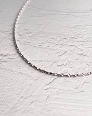 Intention Chain Slim Necklace Silver