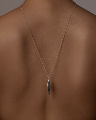 Fish Necklace on Silver Chain