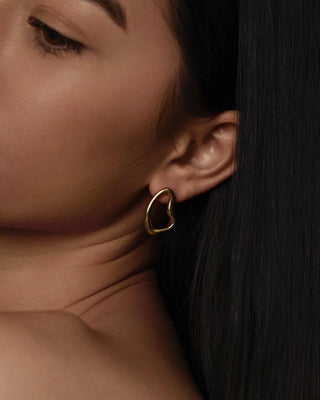 Abstract Earrings Gold