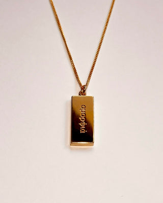 Classical Necklace with plain chain (Silver, Gold)