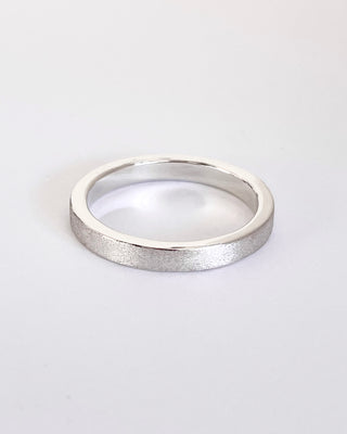 3mm wedding ring with textured finish