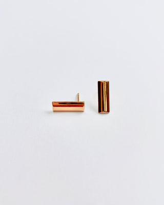 Tile stud Earrings (Silver, Gold)