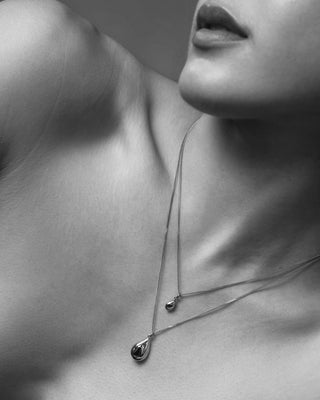 Mini Rain Necklace Silver