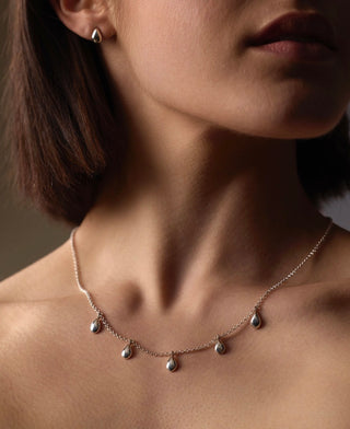 Silver Raindrops Necklace Wellington