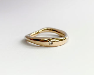 Worn Ring with a diamond