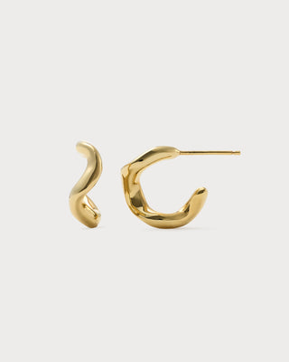 Undercurrent earrings in gold