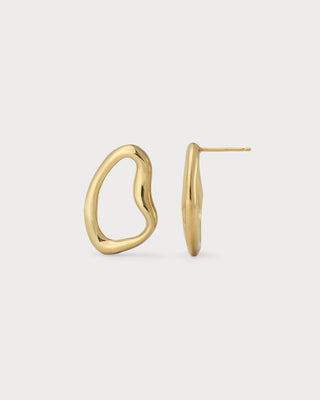 Abstract Earrings Gold plated