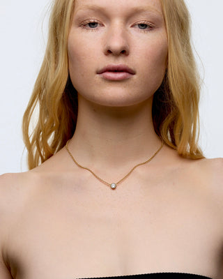 Moissanite solitaire necklace by Jane Epppstein Jewellery