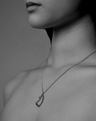 Abstract Necklace Silver
