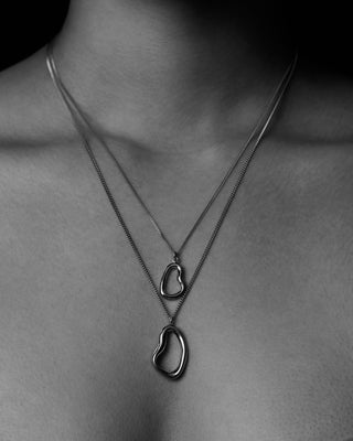 Silver Large Abstract Necklace