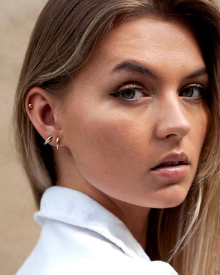 Curl Earrings Solid gold (yellow or rose)