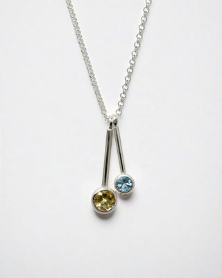 Topaz and diamond necklace