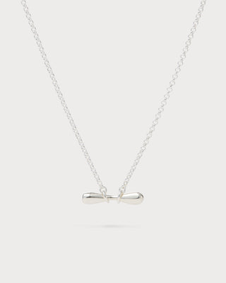 Silver sculptural necklace