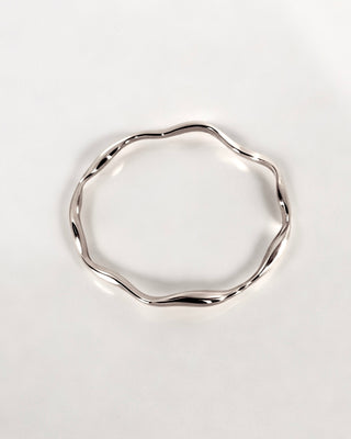 Silver Continuum Bangle by Jane Eppstein